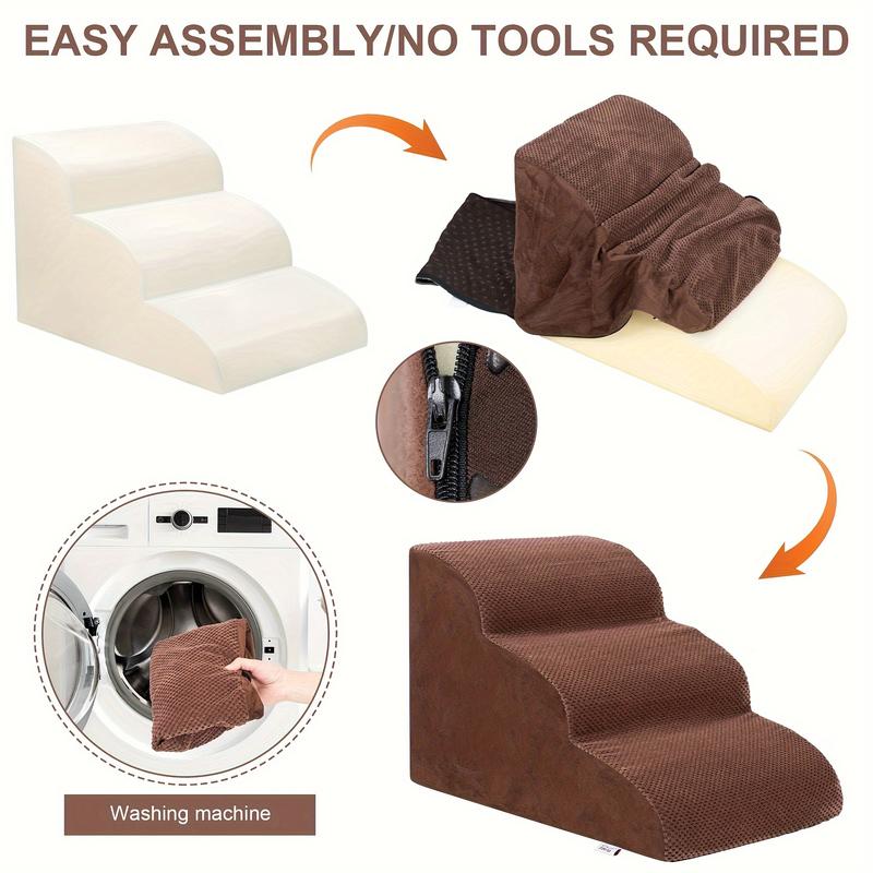 Soft Foam Doggie Ladder - Extra Wide Non-Slip High Density Foam Dog