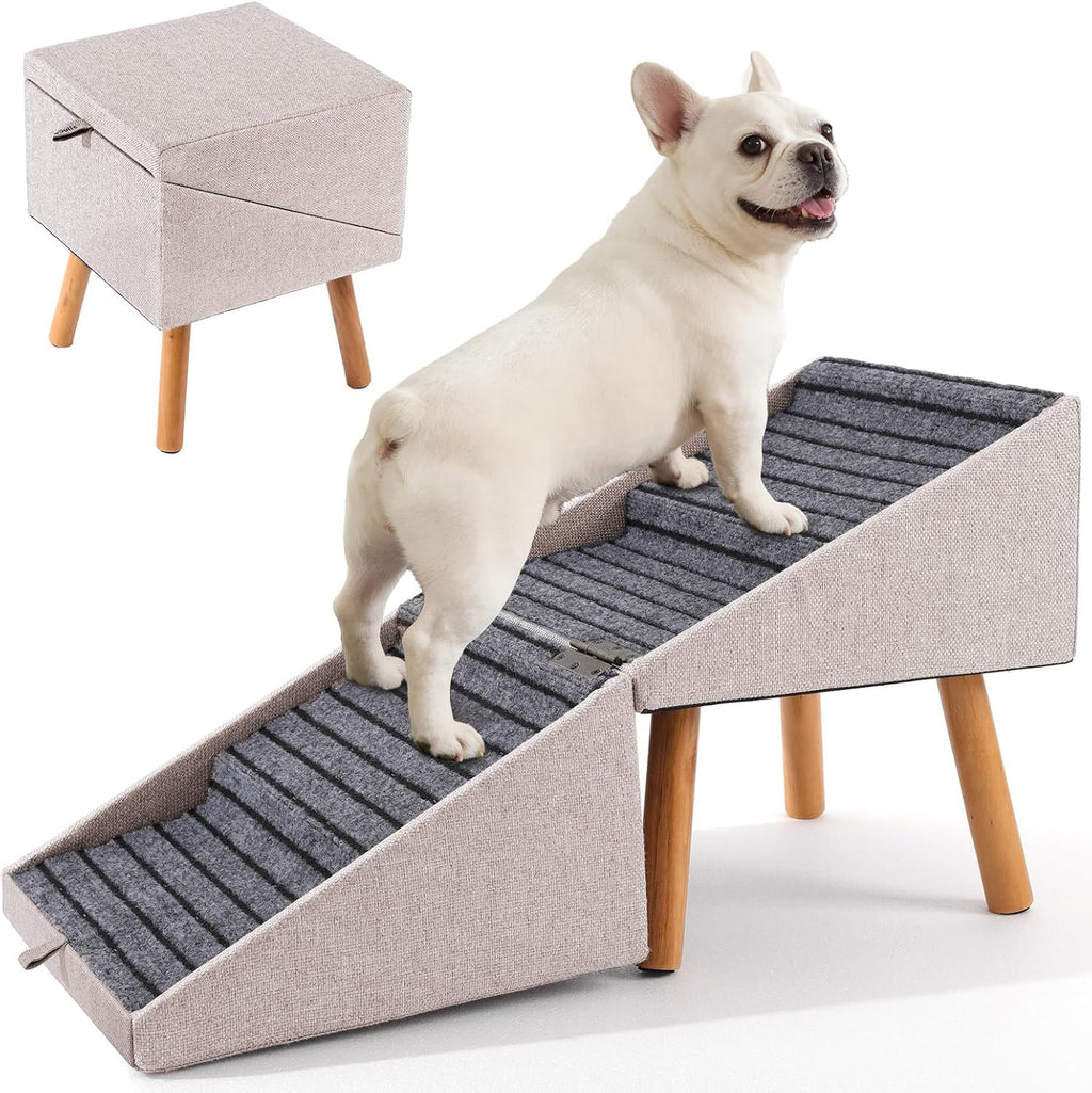 Foldable 4-Step Dog Stairs & Ramp for Couch and Bed