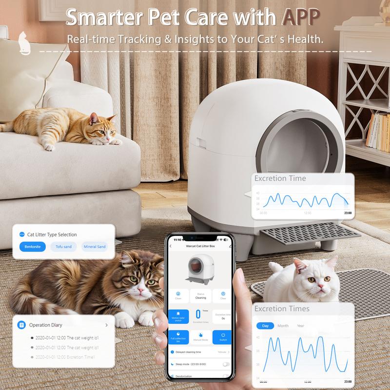 Smart Self-Cleaning Cat Litter Box — Safe, Quiet & App-Controlled